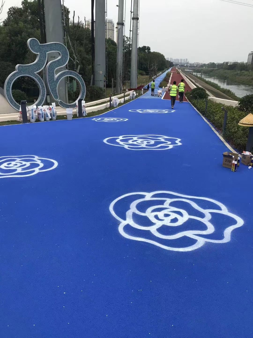 绿道防滑路面案例